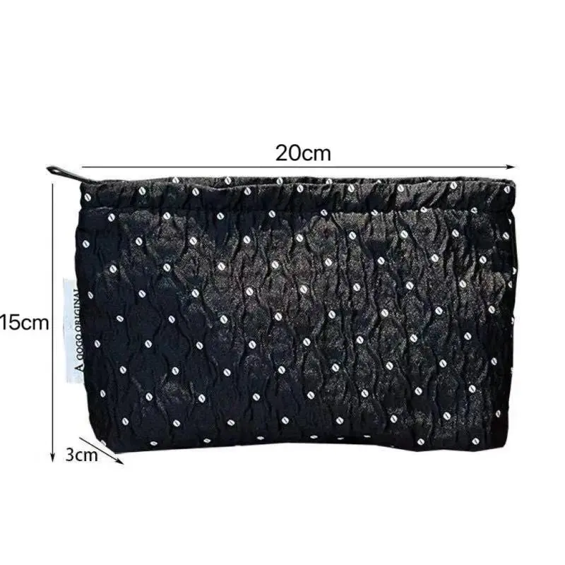 Kawaii Miffy Cosmetic Pouch Large Capacity Travel Skincare Bag Cute Sweet Black Premium Toiletry Organizer for Portable Handheld