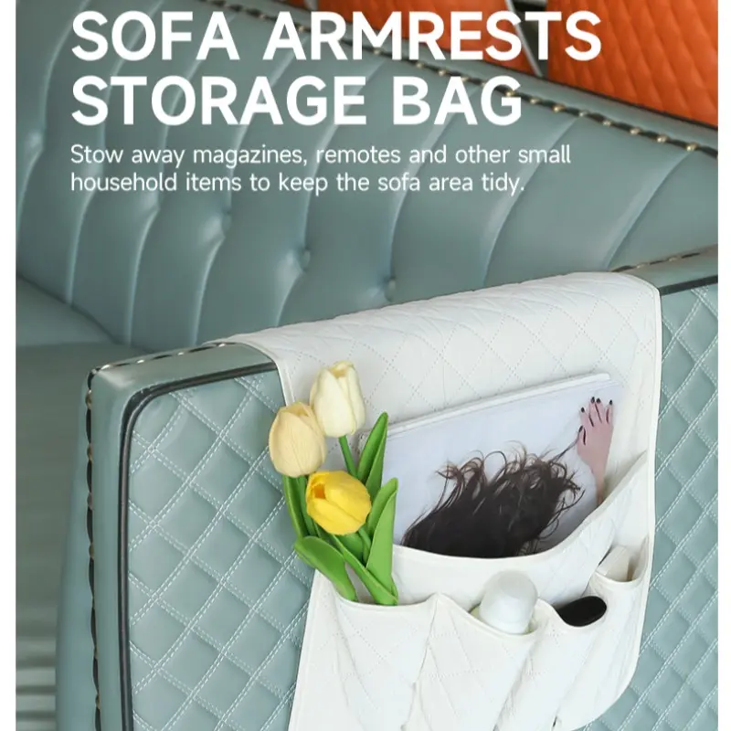 Couch Storage Bag, Armrest Hanging Organizer, Remote Control Holder, Living Room Home Storage Bag, Sofa Accessories, Home Accessory Storage