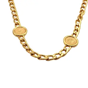 Pre-owned CHANEL Gold Vintage Coin Waist ChainP216144461