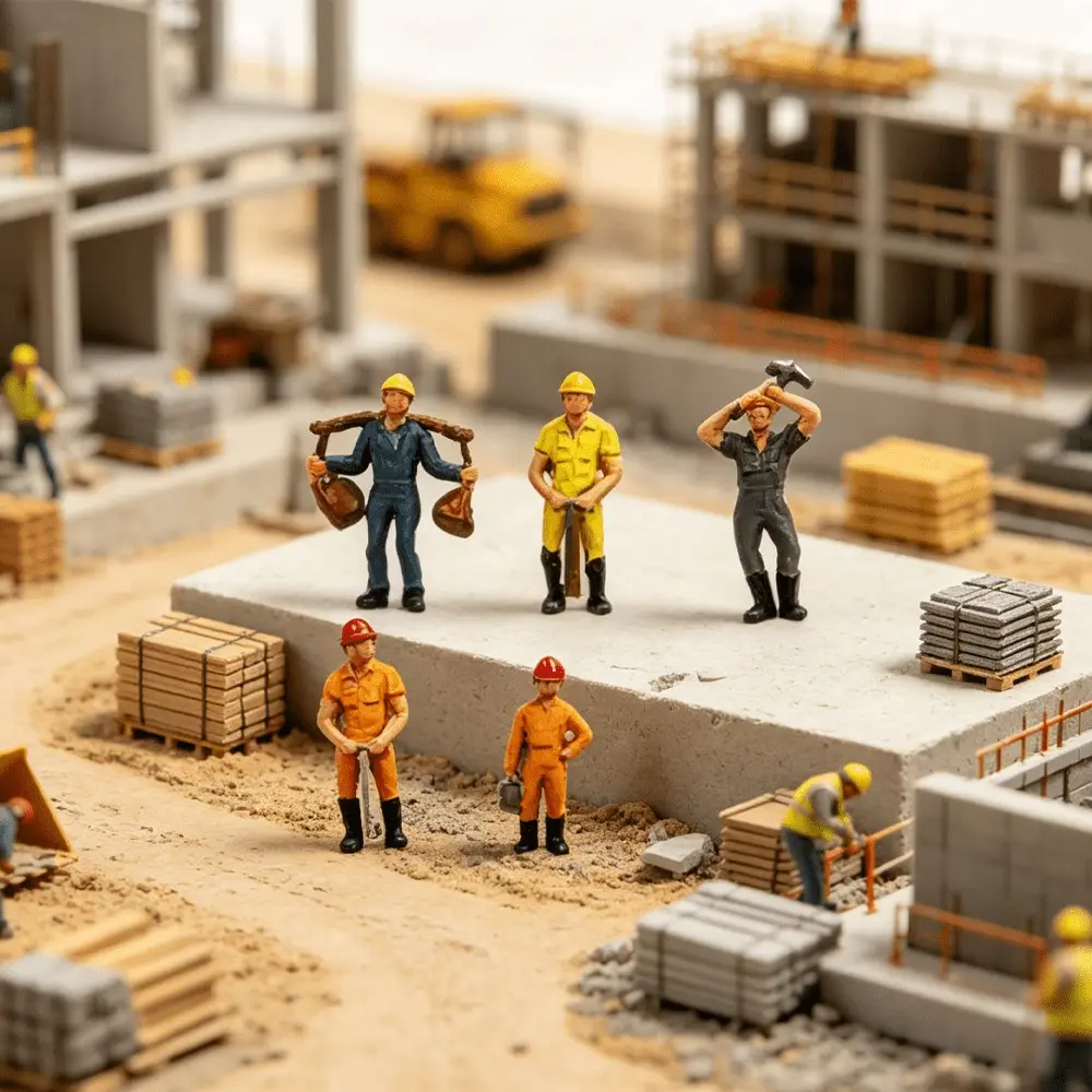 5pcs 1:42 Worker Model, Randomly Sent Styles, Ideal for Model Houses and Sand Tables, Perfect for Railway Work Scenes, Great for Collectors