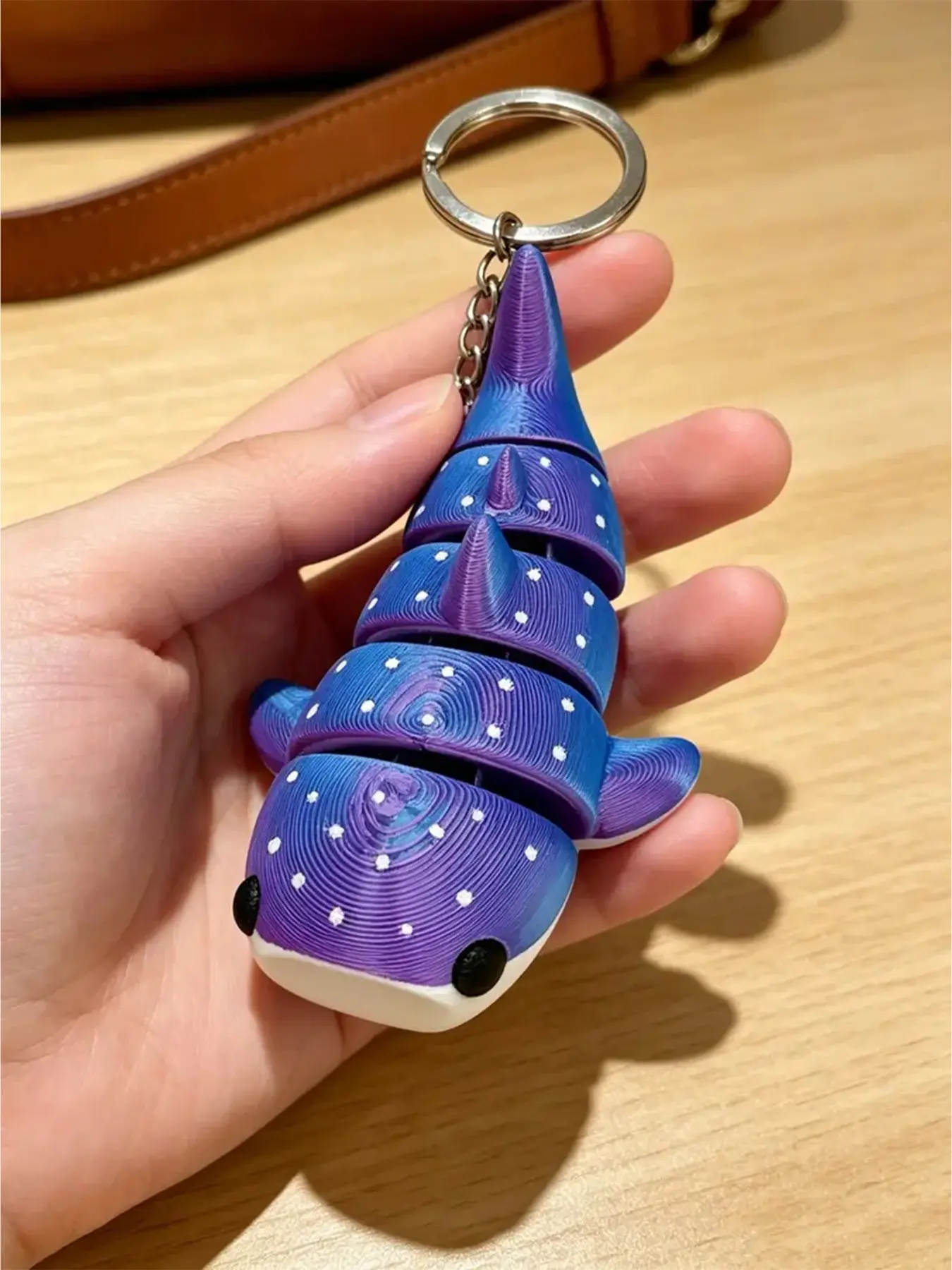 Space Galaxy Movable Whale Shark Fidget Keychain With Metal Key Ring, Relieve Boredom & Nervous Mood, Spruce Up Student Backpacks And Stay Clear Of Bag Ornaments, Keychain Charm, Keychain For Backpack