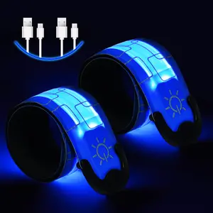Night Running Armbands - LED Armband Rechargeable for Running - Running Lights for Runners, Running Lights High Visibility Reflective Running Gear