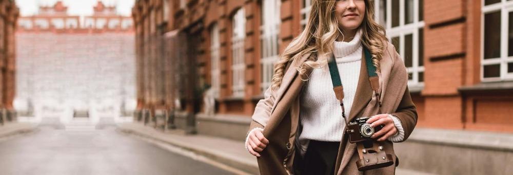 L-WCP012   Black Striped Camera Strap - 1.5" Wide Vintage Crazy Horse Cowhide Head Cotton Straps,Adjustable Neck Shoulder Woven Camera Straps for All DSLR Cameras and Photographers Christmas gift