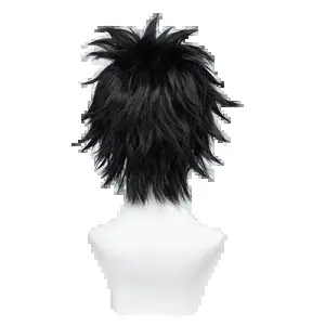 New Uchiha Obito Cosplay Wig Short Black Anime Cosplay Wig Heat Resistant Synthetic Hair Wigs