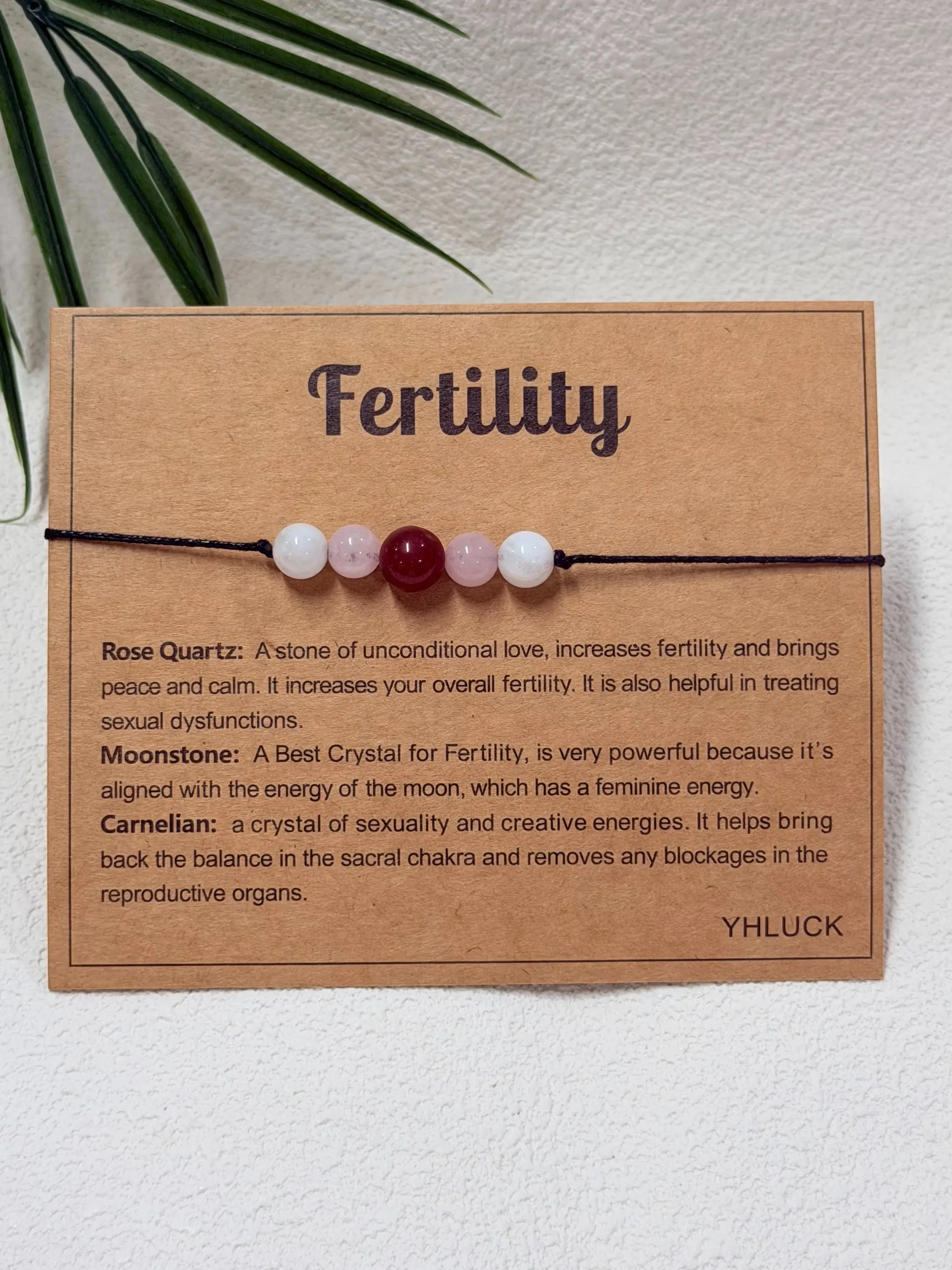 Crystals and Healing Stones Bracelet for Women Fertility Bracelet Rose Quartz Carnelian Moonstone Gemstones Bracelet Pregnancy Wish Bracelet Mom To Be Reiki Gift