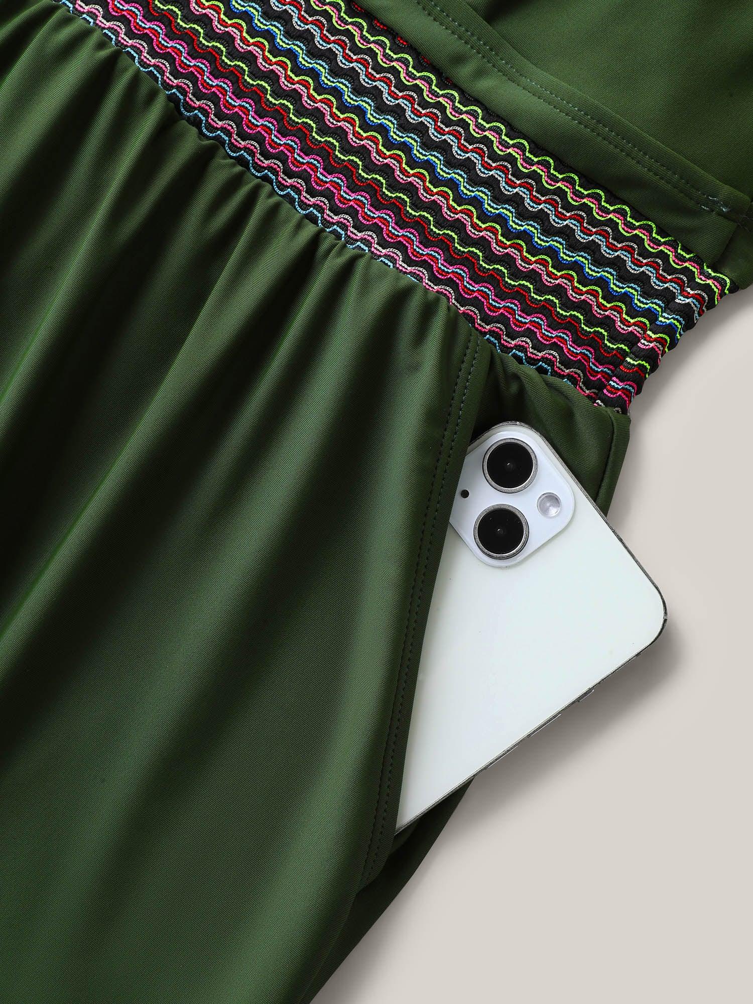 【Tummy control】Bloomchic Colorful Webbed Surplice Pockets Swim Romper 2026 Spring Break Gift For Easter's Day Mother's Day