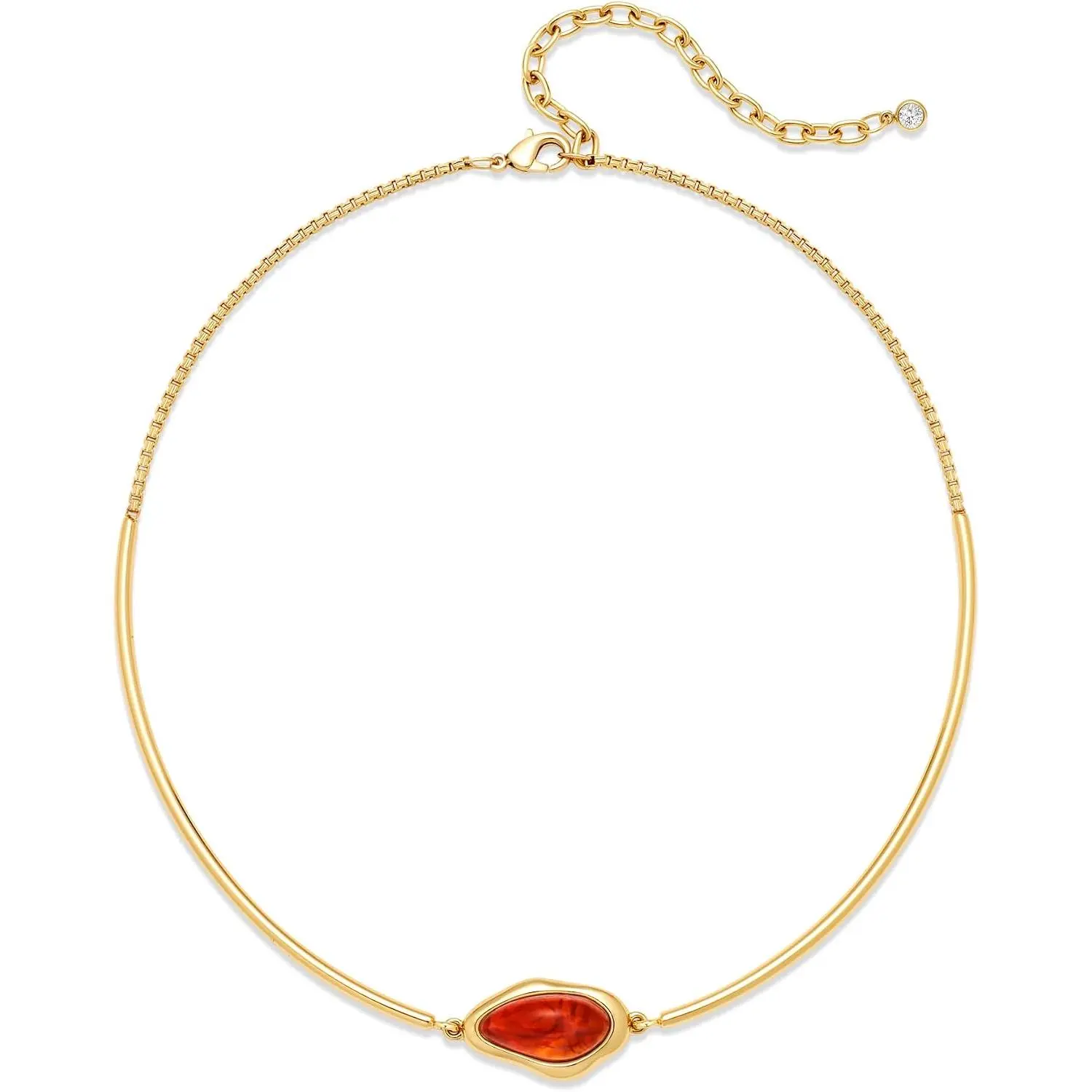 Dainty  Choker Baroque   Necklace for Women |   Statement,4 Colors,14k  Plated,Bar Design,Lightweight and Trendy,Minimalist   for Any Occasion