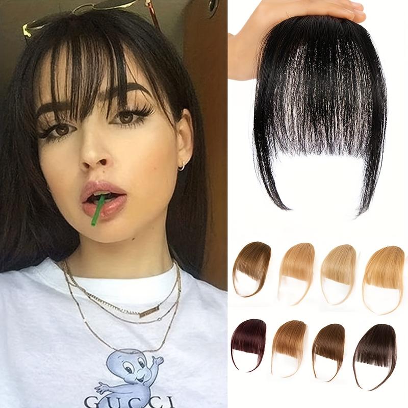 #GiftedInLove #Valentine #Gift Women's Daily Wear, Using Real Human Hair Soft Wavy Hairstyle, Comes with Hair Clips and Hair Extensions Soft glossy Lace Frontal Closure with Baby Hair Lace Frontal Closure with Baby Hairwoman girl daily party  summer style
