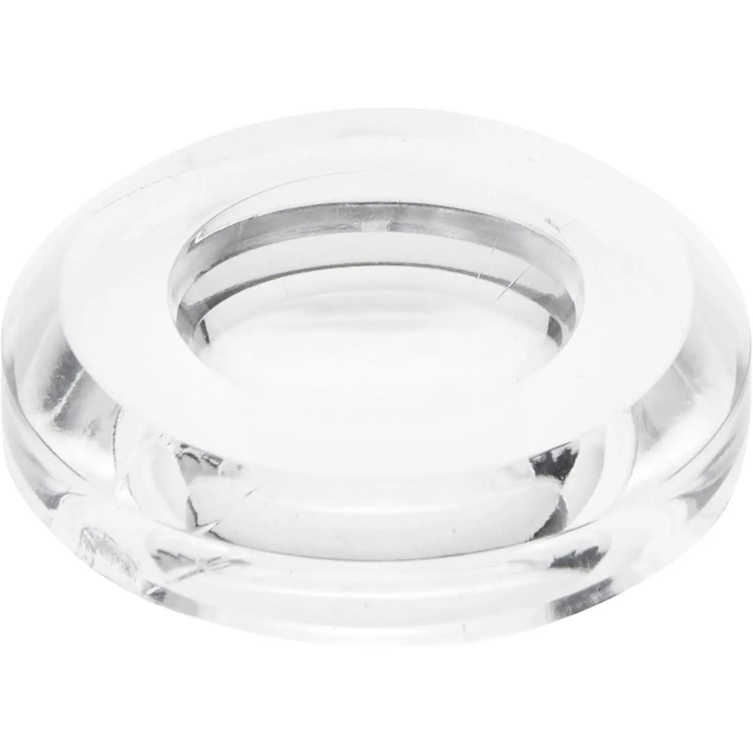 Plymor Clear Acrylic Round Display Base with Indented Circle for Egg, Marble, Ball & Sphere, 2" W x 2" D x 0.5" H (1.1875" Circle)
