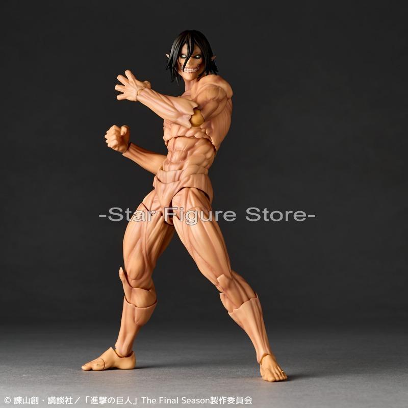 Attack on Titan Eren Jaeger Action Figure Revoltech Amazing Yamaguchi Eren Yeager Model Toys Figures Movable PVC Collection Doll