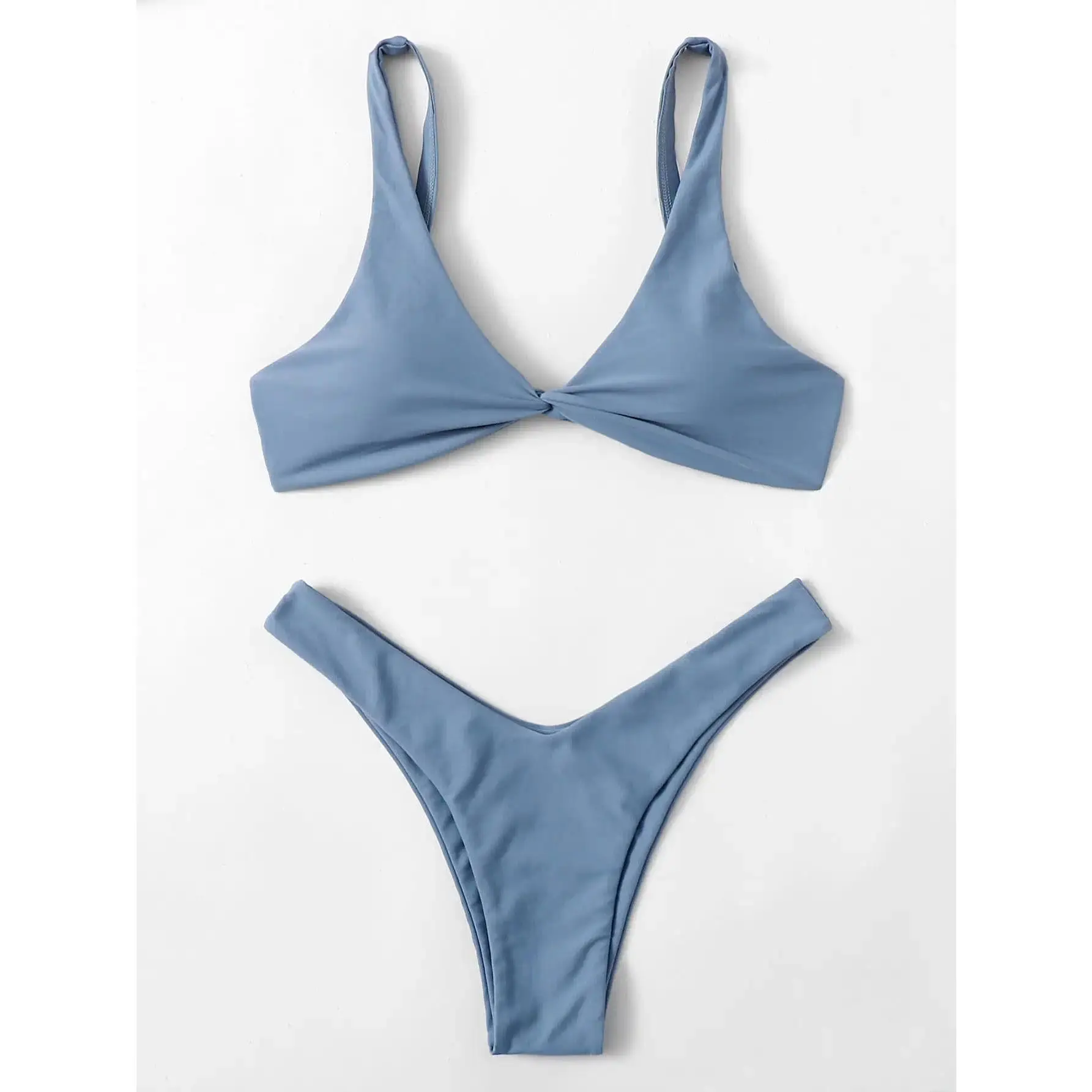 ZTVitality Solid Tie Sexy Bikini 2021 Hot Sale Padded Bra High Leg Bandage Push Up Bikini Set Brazilian Swimsuit Women Swimwear