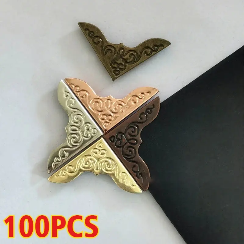 100pcs 23mm/30mm Photo Corner Protectors Albums Menus Books Folders Scrapbooking Edge Metal Corners Decoration Crafts Accessories Office Supplies