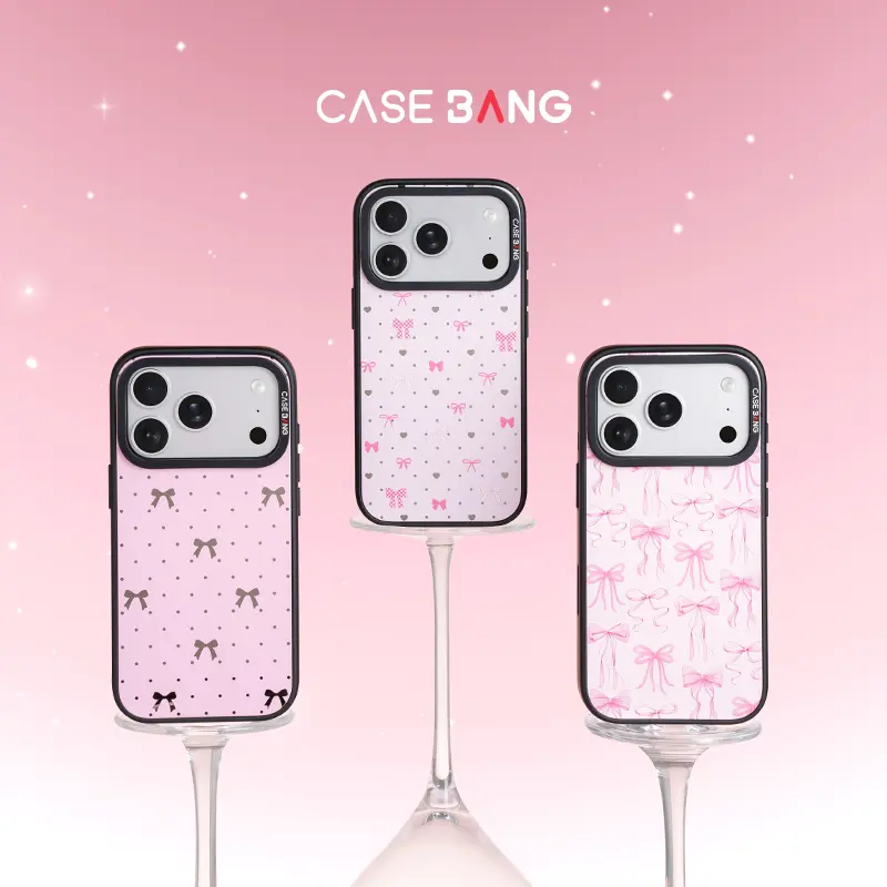 CASEBANG Ballet Bow Series ImagiSnap MagSafe Case, Replaceable Back, Military Drop Protection, Compatible with iPhone 13 17 / Samsung S24–S26 Ultra