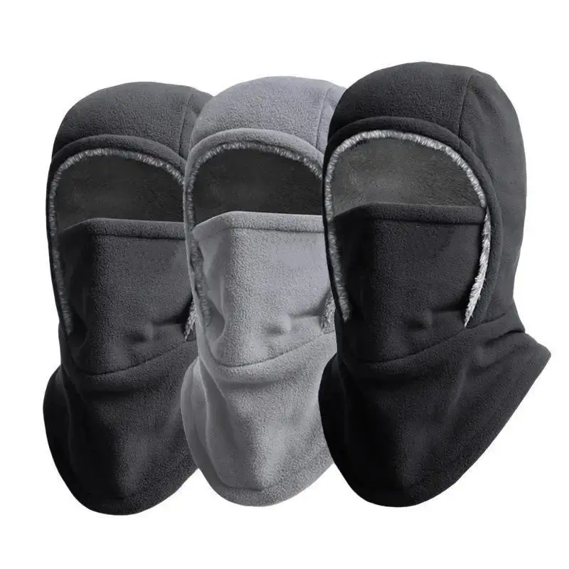 Unisex Thermal Ski Mask - 1-Piece Synthetic Moto Style Head & Face Covers with Scarf, Face Masks, Ear Protection, Thick Windproof Balaclava for Motorcycle, Skiing, Scarf + Mask In 1