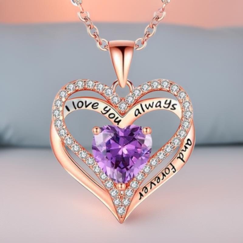 Infinity Heart Diamond Pendant, European and American Cross-Border Fashion, Twelve Chinese Zodiac Necklace, Wholesale