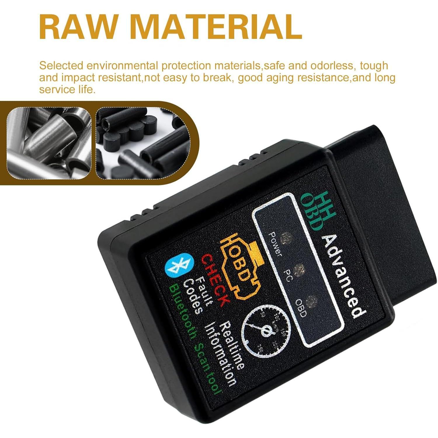 OBD2 Diagnostic Tool, ELM327 V2.1 Code Reader for Real-time , Mini Anti-interference Scanner for Reset Clear Engine Light, Universal for IOS Android Windows (Black) OBD2 Diagnostic Tool, ELM327 V2.1 Code Reader for Real-time , Mini Anti-interference Scanner for Reset Clear Engine Light, Universal for IOS Android Windows (Black)