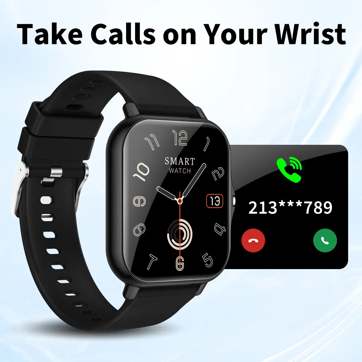 SIMSONLAB Multifunctional 1.8" Touchscreen Smart watch,Fitness Tracker,Digital Watch,Multiple Sports Modes and Message Alert Function,Wireless Calling,Compatible with iPhone Android,Smartwatch for android,for Women and Men