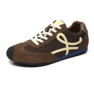 2026 latest model brown retro mango-toe men's casual sports German-style training shoes, fashionable and versatile running shoes