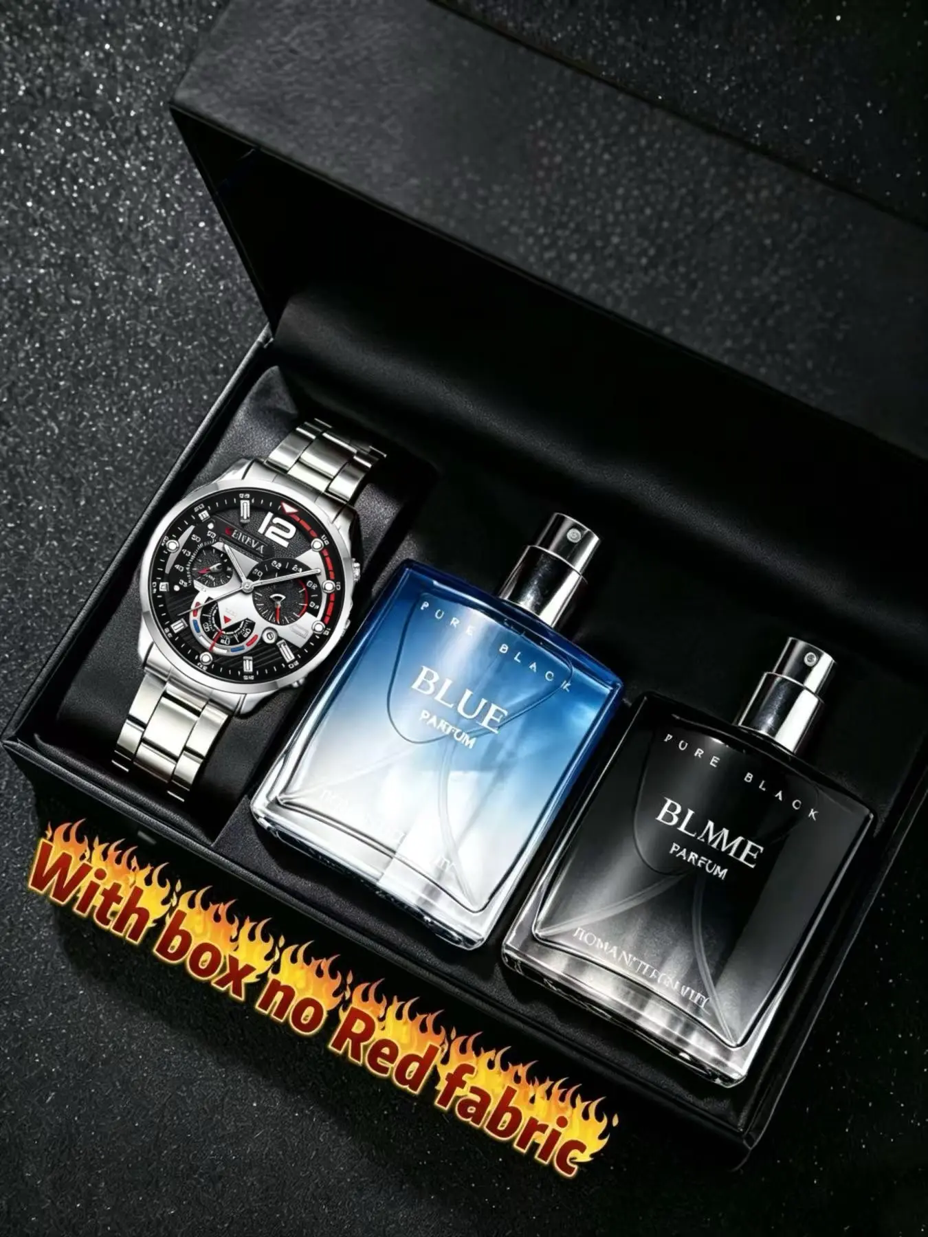 Men's Fashion Gift Set, Includes Perfume, Watch, Accessories, High-End Gift Box, Perfect for Business Casual, Father's Day, Birthday, Boyfriend Gifts