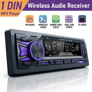 Single Unit Car Bluetooth-compatible Audio Host, Hands-Free Calling, Fm+rds Radio, Multi-Interface Music Playback, Digital Signal/network, Single Din Radio