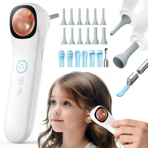 Ear Camera with 1.21” Screen, 1080P HD Digital Otoscope Ear Scope with 4 LED Lights, Ear Cleaner Camera with 10 Ear & Nose Tips, 6 Ear Pick Tools, Skin Probe, Type-C Charging for Adults Kids Pets