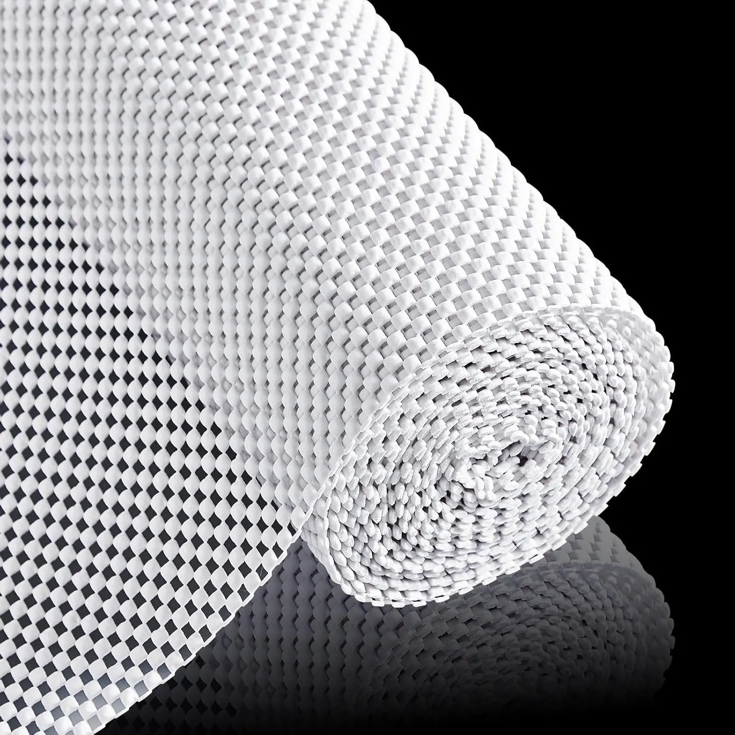 Non-Slip Non-Adhesive Shelf Liner for Kitchen Cabinets and Drawers, White, 12" x 120" Thick Mat, Easy to Cut, Surface Protection for Pantry Shelves, Bathroom Cabinet, ClosetsGift