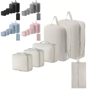 6-Piece Compression Storage Bag Set, Travel Bag Set,  Includes Shoe Bag, Underwear Bag, Panty Storage Bag, Sock Bag, Laundry Bag, School Essentials