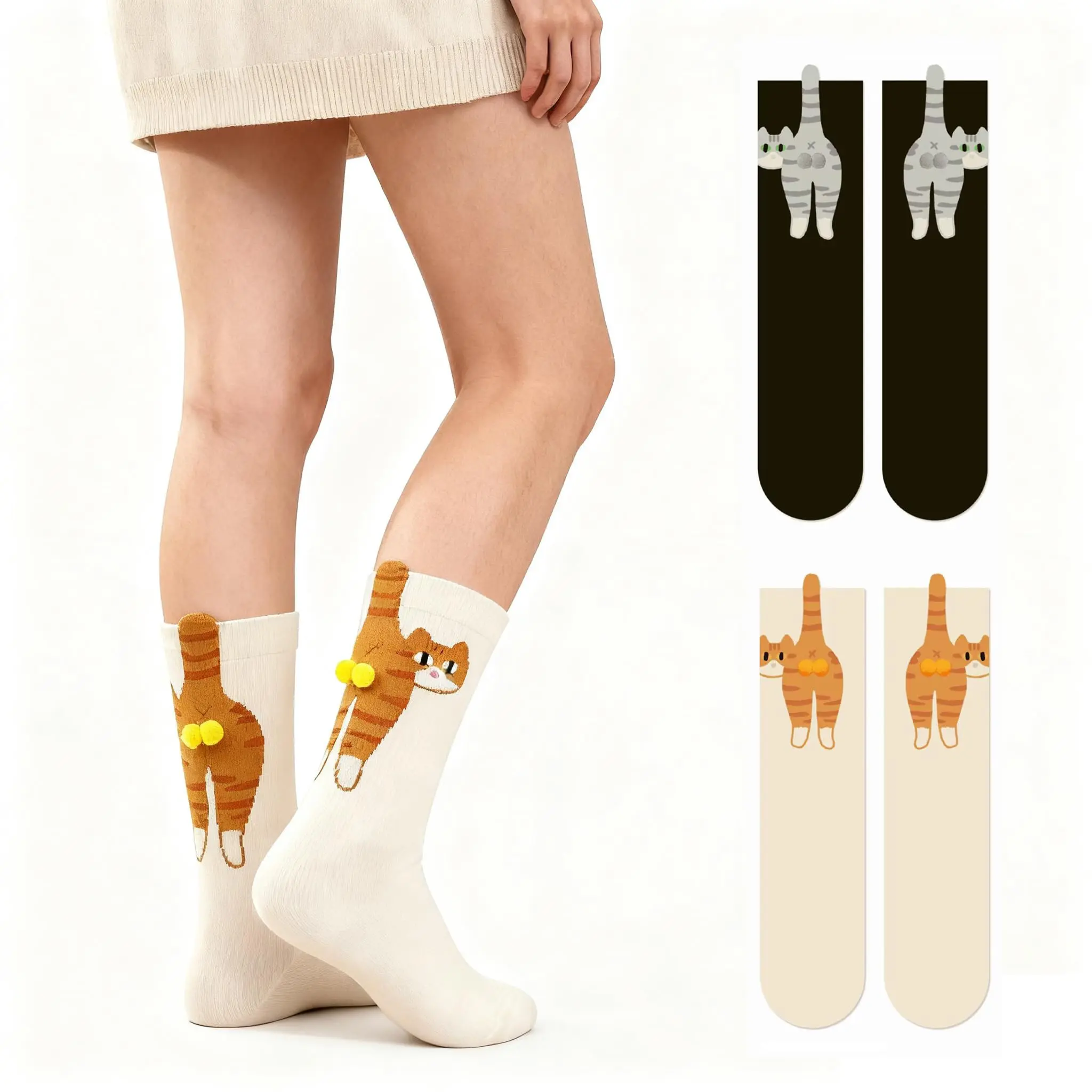Adult Fun Christmas Socks 'ding Dong Egg Socks', Humorous Holiday Socks, Soft and Comfortable, Perfect for Christmas Party Gifts
