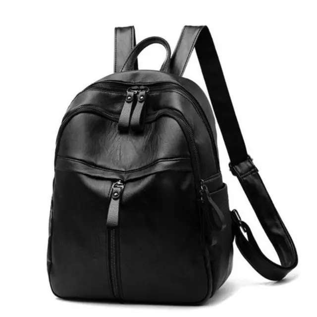 Women’s Black Waterproof Small Backpack Purse - Anti-Theft, Stylish Shoulder Backpack for Back to School Haul, Campus Life, Minimalist Decluttering, Anti-Theft Zip, Casual Use