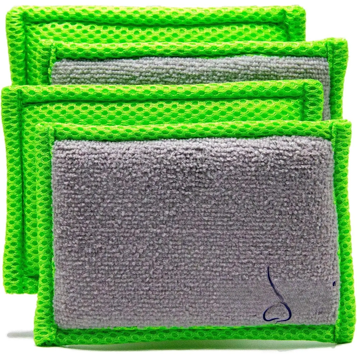 Washable Kitchen Sponges, Microfiber Dish Sponges, 4 Pack | Non-Scratch, Machine Washable  Sponge for Dishes, Pots, Pans, Stainless Steel and Non-Stick Cookware