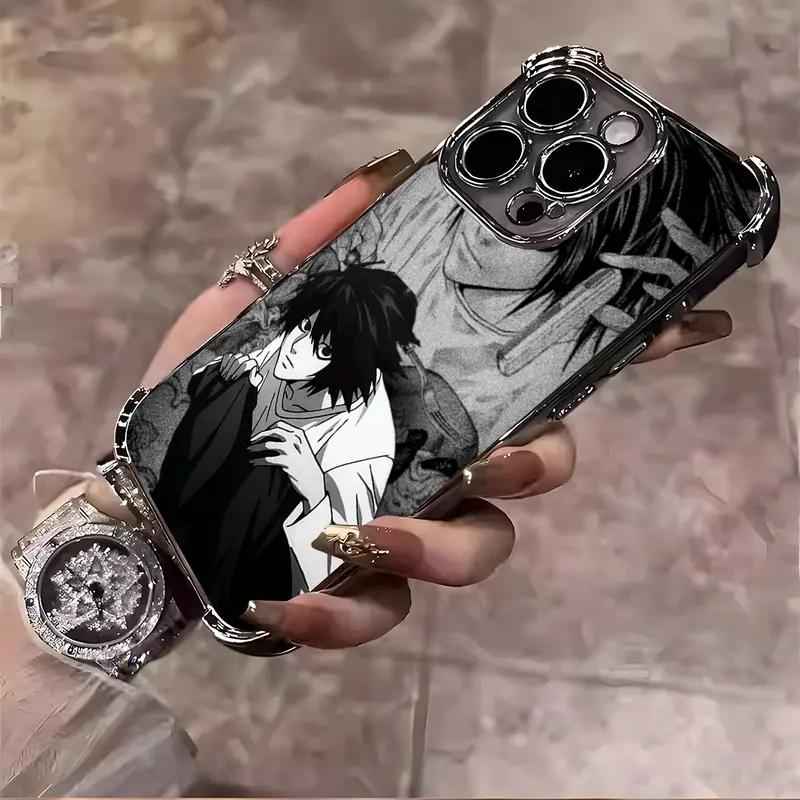 D3ath N0te L Black White Anime Phone Case,Giving gifts to friends and family,for iPhone 17 16 15 14 13 12 11 Pro Max X XS for Samsung S22–S26 Plus Ultra
