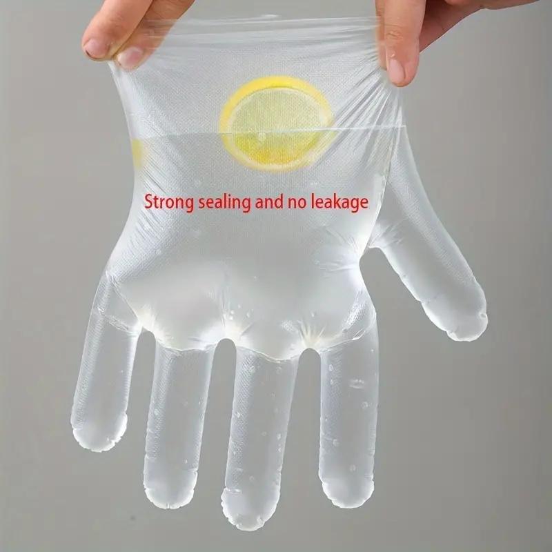Disposable Food Grade Gloves, 100pcs Clear Plastic Gloves, Multipurpose Disposable Gloves for Food Preparation, Kitchen Accessories, Safety
