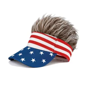 American Flag Wig Hat - Adjustable for All Sizes, Ideal for 4th of July, Parades & 250 Years American Heritage Celebrations | Fashion Accessory