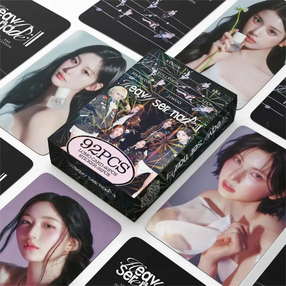 92pcs NMIXX HeavySerenade Photocards Lomo Cards Set Photocards Photo Lomo Cards Fans Collection Printed Cards