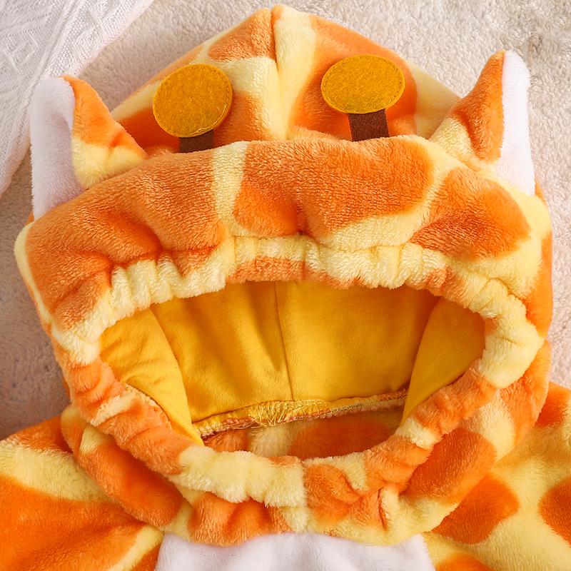 Baby Boys Girls Animal Costume Flannel Rabbit Costume Role Play Hooded Long Sleeve Pajamas Rompers Cosplay Jumpsuits Baby Costumes Cute Animal Outfit Funny Monster Costume Gift