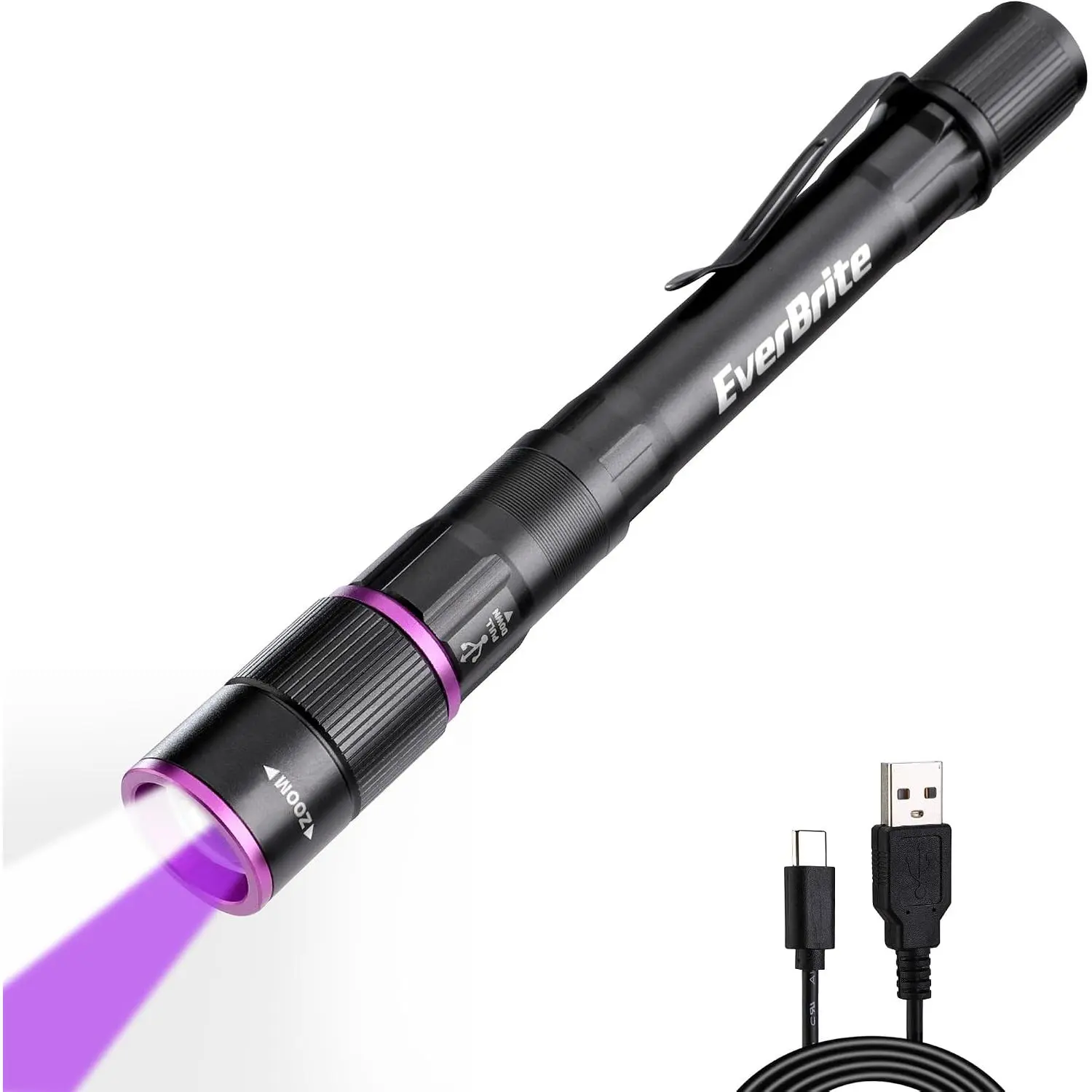 Pen Flashlight with UV and White Light