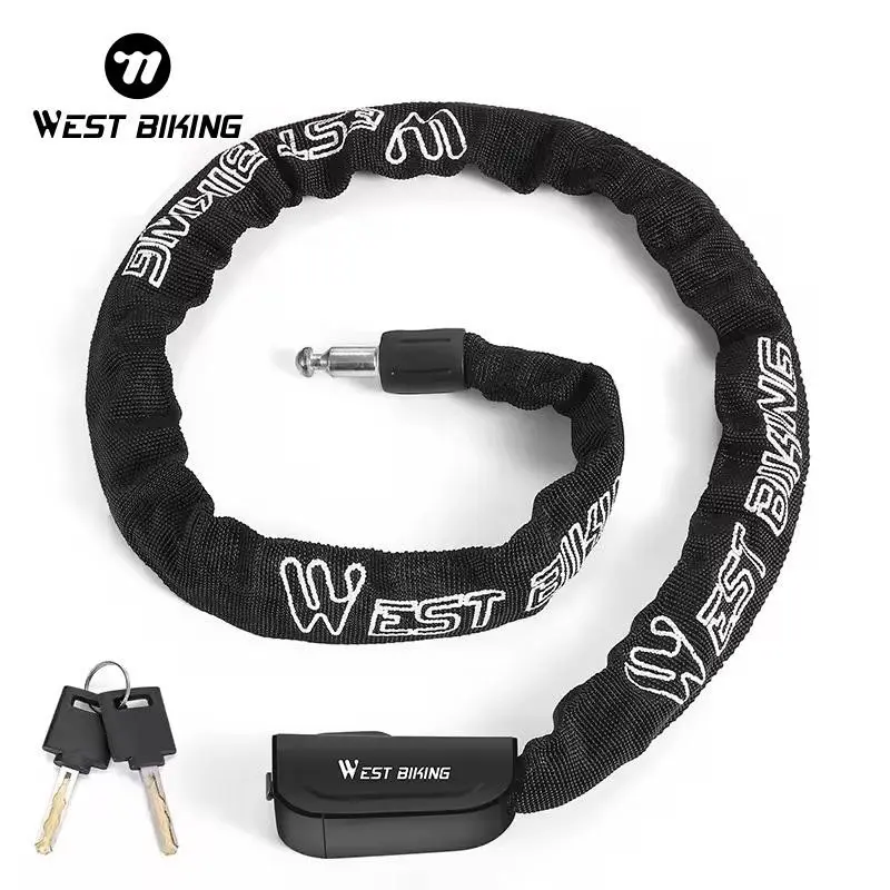Bicycle Lock Anti-Theft Key Lock, Mountain Bike Electric Chain Lock, Battery Bike Chain Lock, Secure Your Bicycle, Durable and Reliable
