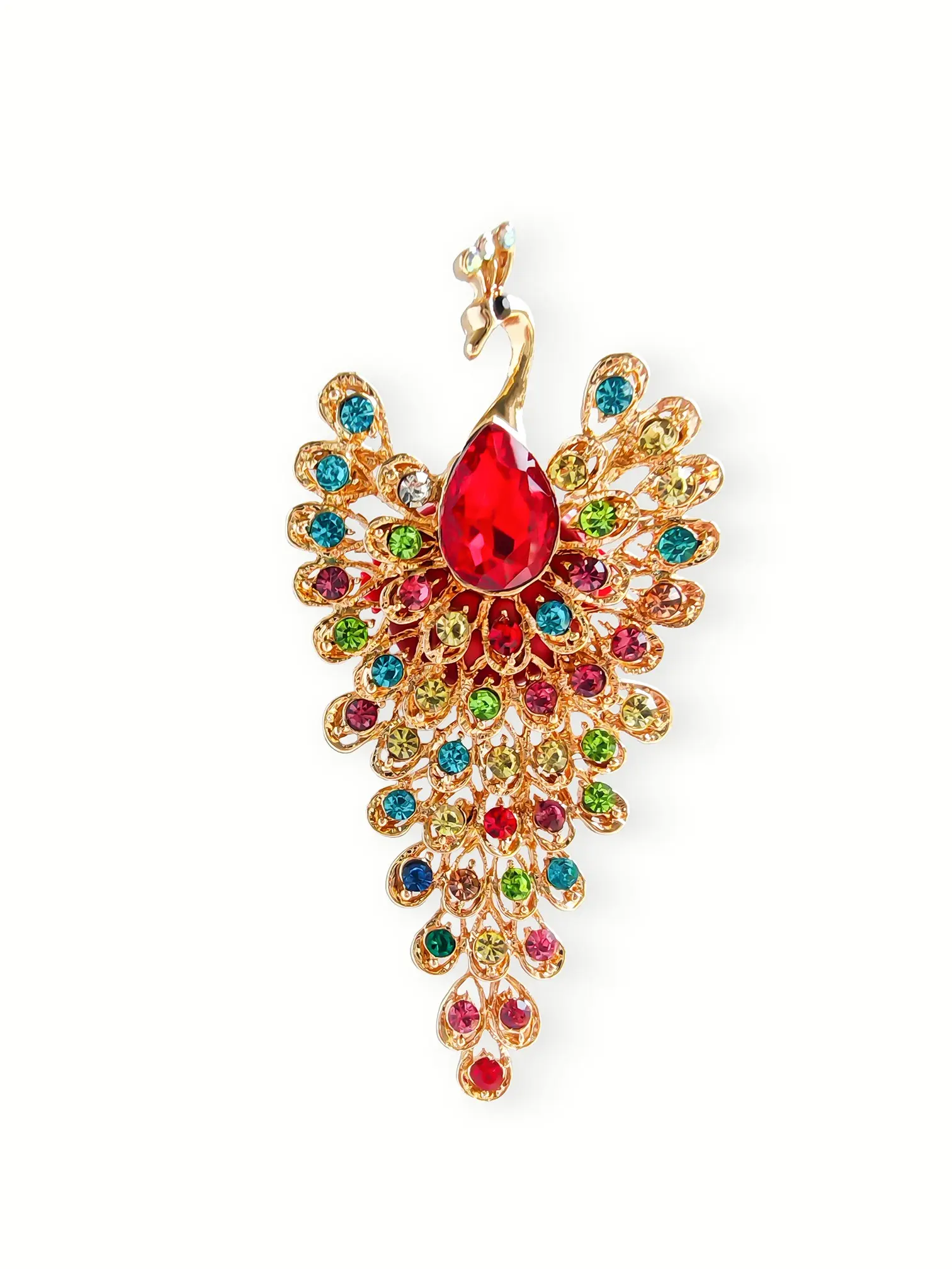 1pcs Creative DIY Sparkling Peacock Ornament, Birthday Gift Idea, Handmade Bead Pen Chain Rhinestone Keychain, Indoor Decor, Car Hanging Decoration