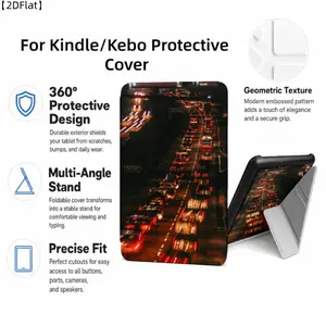 For Kindle/Kobo/Tolino Case, with stand Night City Lights Traffic Scene for New Kindle 11Th 2019, for Kindle 11th Generation Case for Kindle 11Th (2022/2024), 6-Inch, 7-Inch Kindle Paperwhite 12Th Generation 2024 Vision Color (2024) /Vision 6 (2021）/Shine