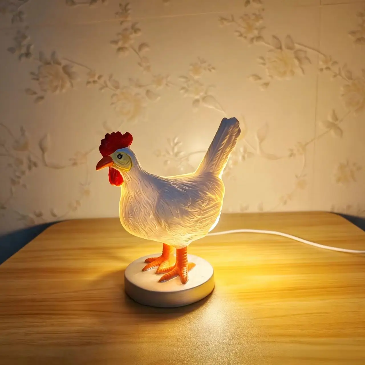 Funny Unique USB Powered Novelty Gift Chicken Egg Lamp, Desk Ornament Bedroom Decor, Cute Animal LED Table Lamp, Perfect Gift Idea