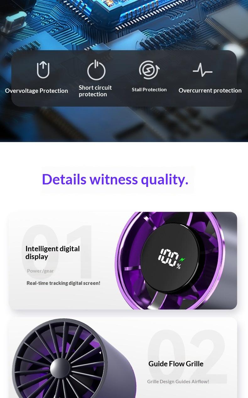 High Speed Portable Handheld Fan, 100-Speed Adjustable Turbo Mini Fan, Low Noise Rechargeable Personal Fan with Digital Display, Ideal for Gifts, Travel, Camping & Outdoor Use