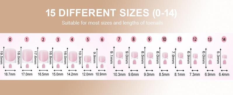 Toe Nail Tips, Brown Soft Gel Press On Toenails, 150Pcs Short Square French Toenail Full Cover Press On Fake Toe Nails Salon Home DIY 15 Sizes Toe Nail Tips, Brown Soft Gel Press On Toenails, 150Pcs Short Square French Toenail Full Cover Press On Fake Toe Nails Salon Home DIY 15 Sizes