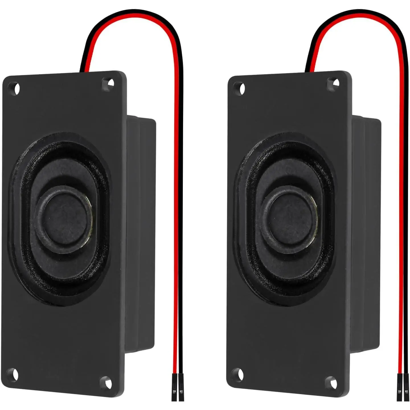 2-Pack Plug-in Audio Speakers Set, 3W 4 Ohm 2.54mm Interface Loudspeakers for Small Projects, LCD TV Monitors, Set Pack