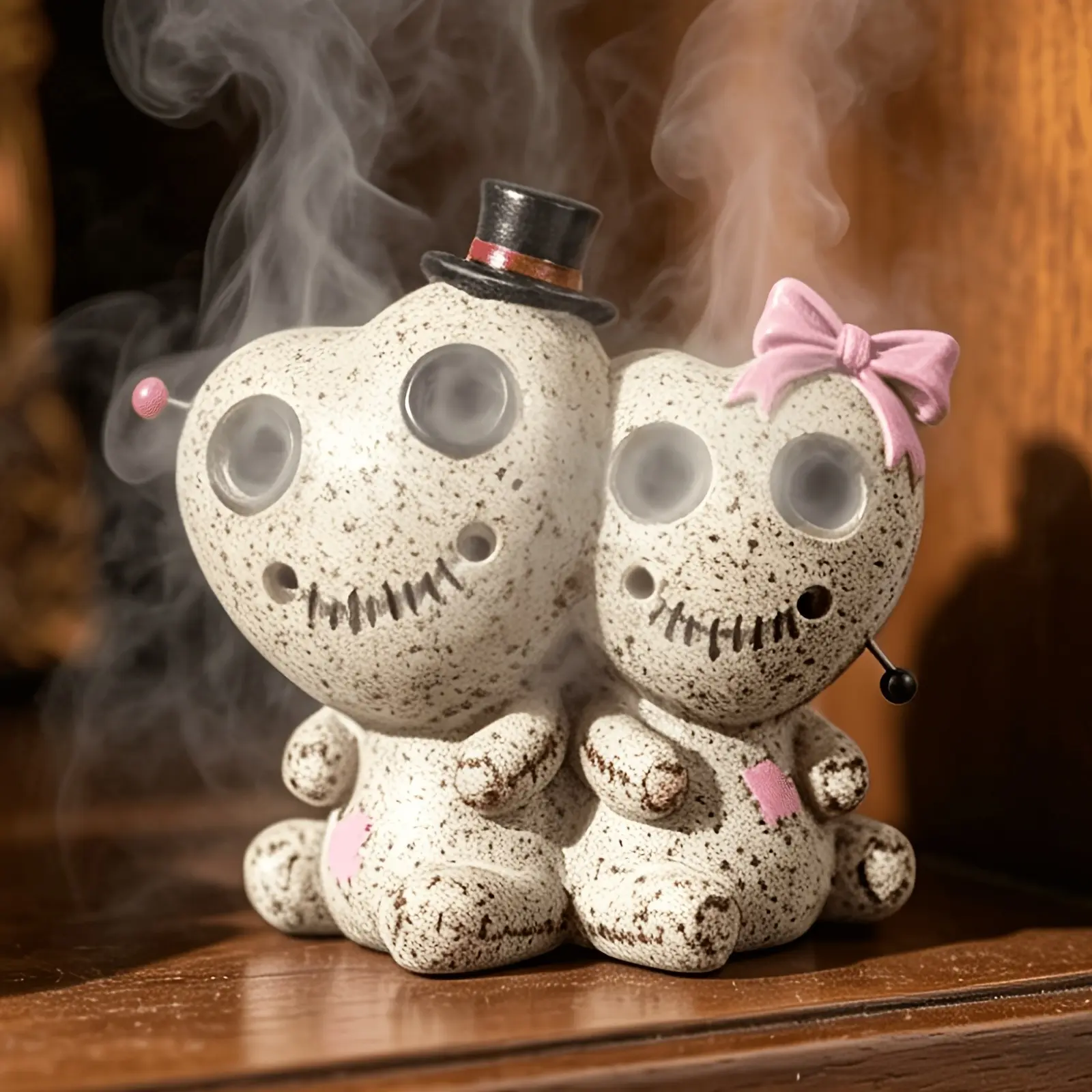 Halloween Resin Ornament Diffuser, Light Headed Doll Candle Holder, Creative Festival Decor, Perfect Gift for Fragrance Lovers