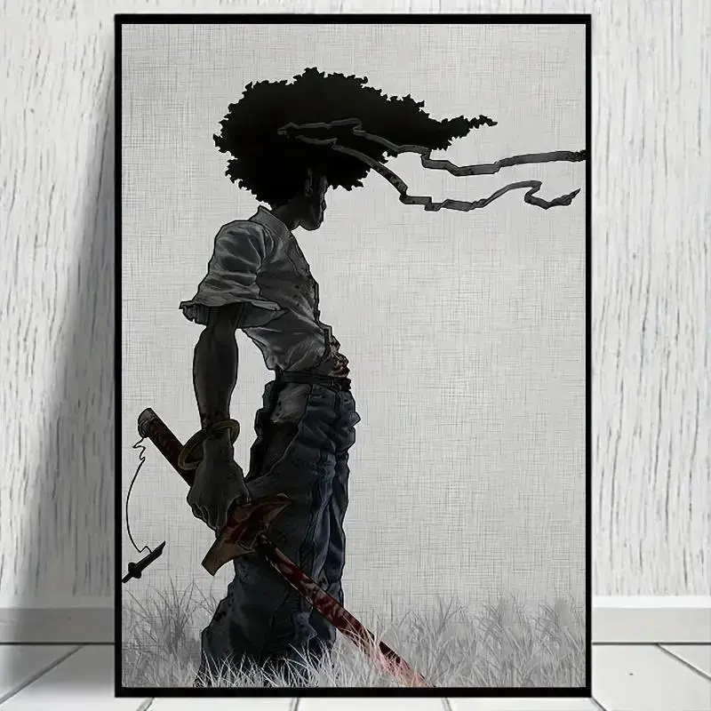 Samurai Anime Poster, Room Aesthetics Poster, Decoration Painting, Canvas Wall Art, Frameless Hanging Ornaments Artistic Print Photo wall decor Glossy