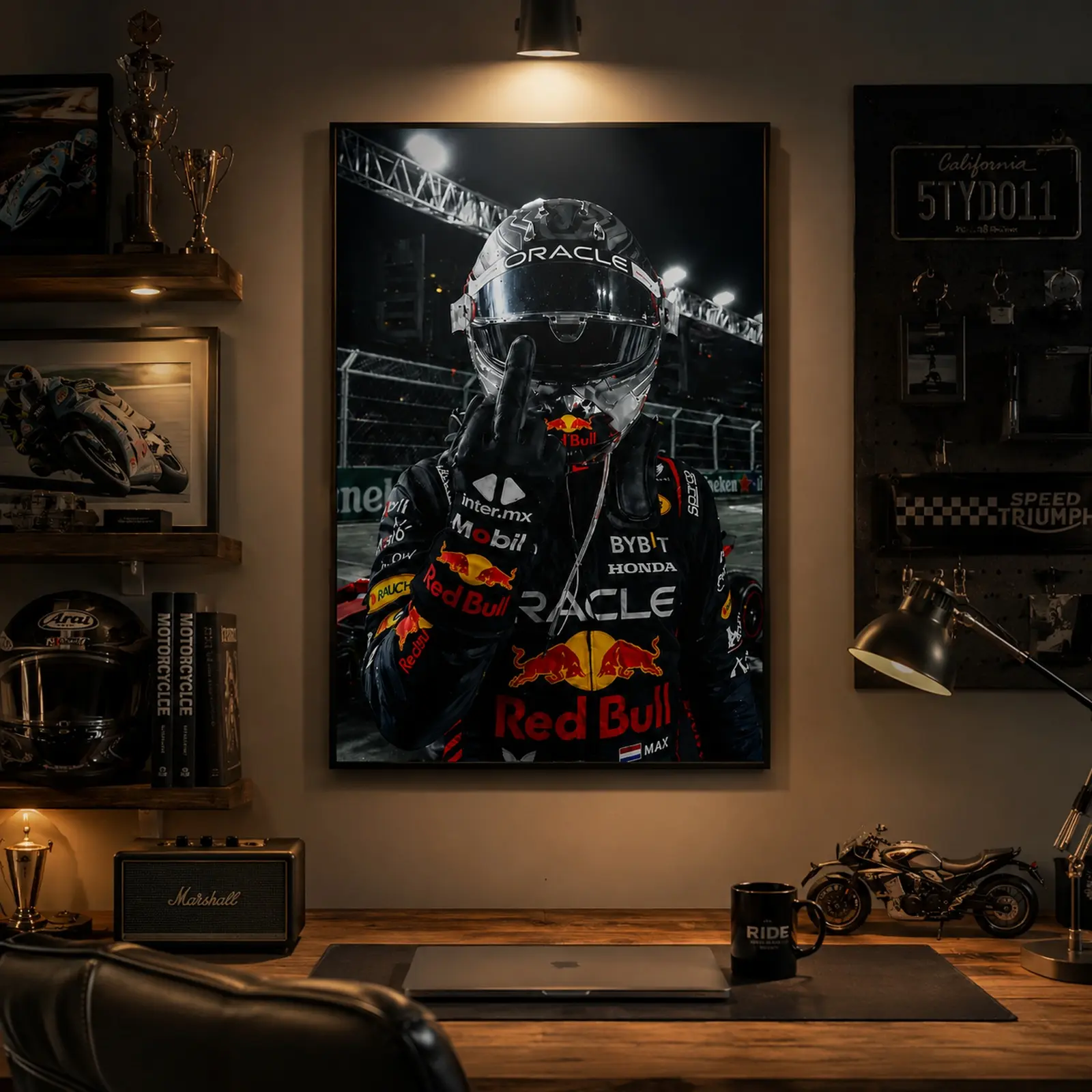 Max Verstappen Red Bull F1 Print |     Formula 1 Racing |     Impasto Oil Style Motorsport Wall Art |     Red Bull Racing Decor |      F1 Fan Gift grand prix poster race souvenir poster racing wall poster automotive wall art sports fan wall decor room dec