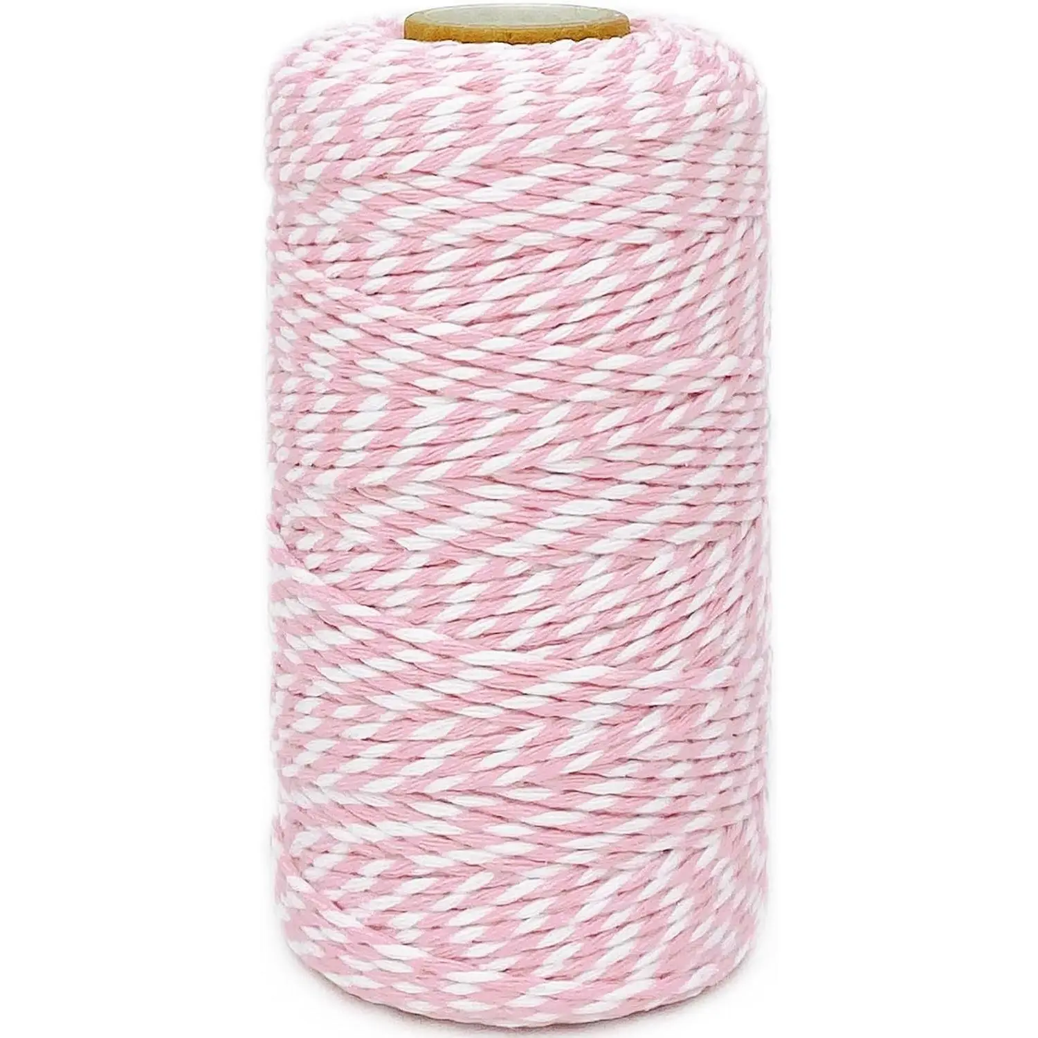 Pink and White Cotton Baker Twine 2mm Thick, 328 Feet – Christmas Twine for Gift Wrapping, DIY Crafts, Home Decor & GardeningGift