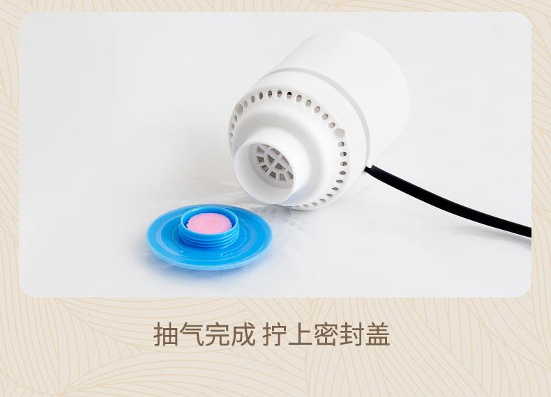 Electric Vacuum Pump for Storage Bags  US Plug Portable Air Compressor Clothes Blankets Space Saver Home Travel Organizer