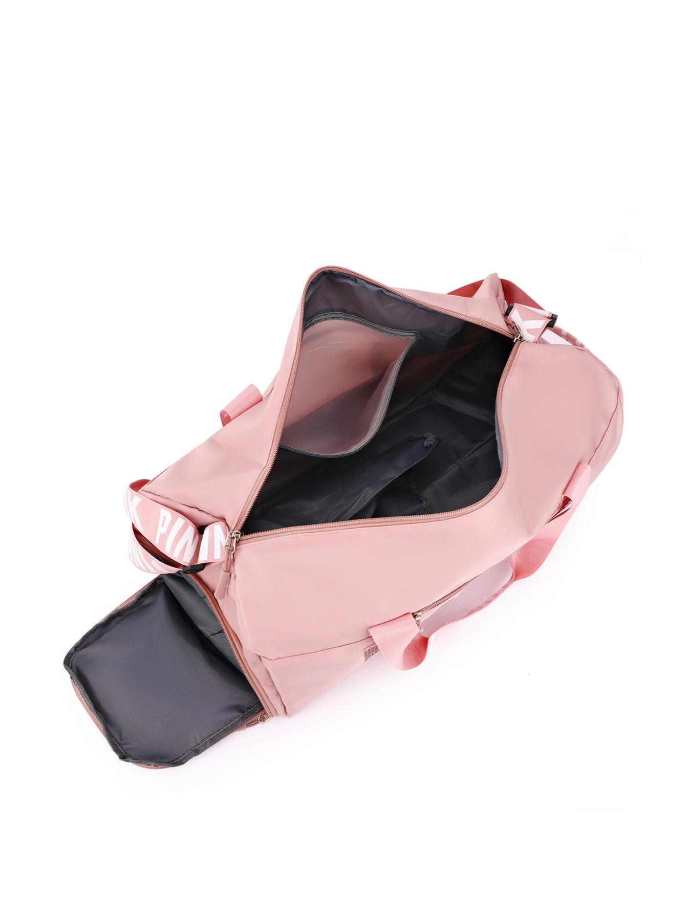 Fitness Bag with Shoe Compartment, Stylish Letter Design Large Capacity Lightweight Bag, Multifunctional Shoulder Bag, Crossbody Bag