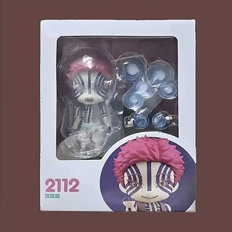 2026 new Anime Demon Slayer GSC Nendoroid 2112 Akaza Q Version 3 Face Swap Action Figures Collectible Model Toy Desktop Decorati Boy Gift
